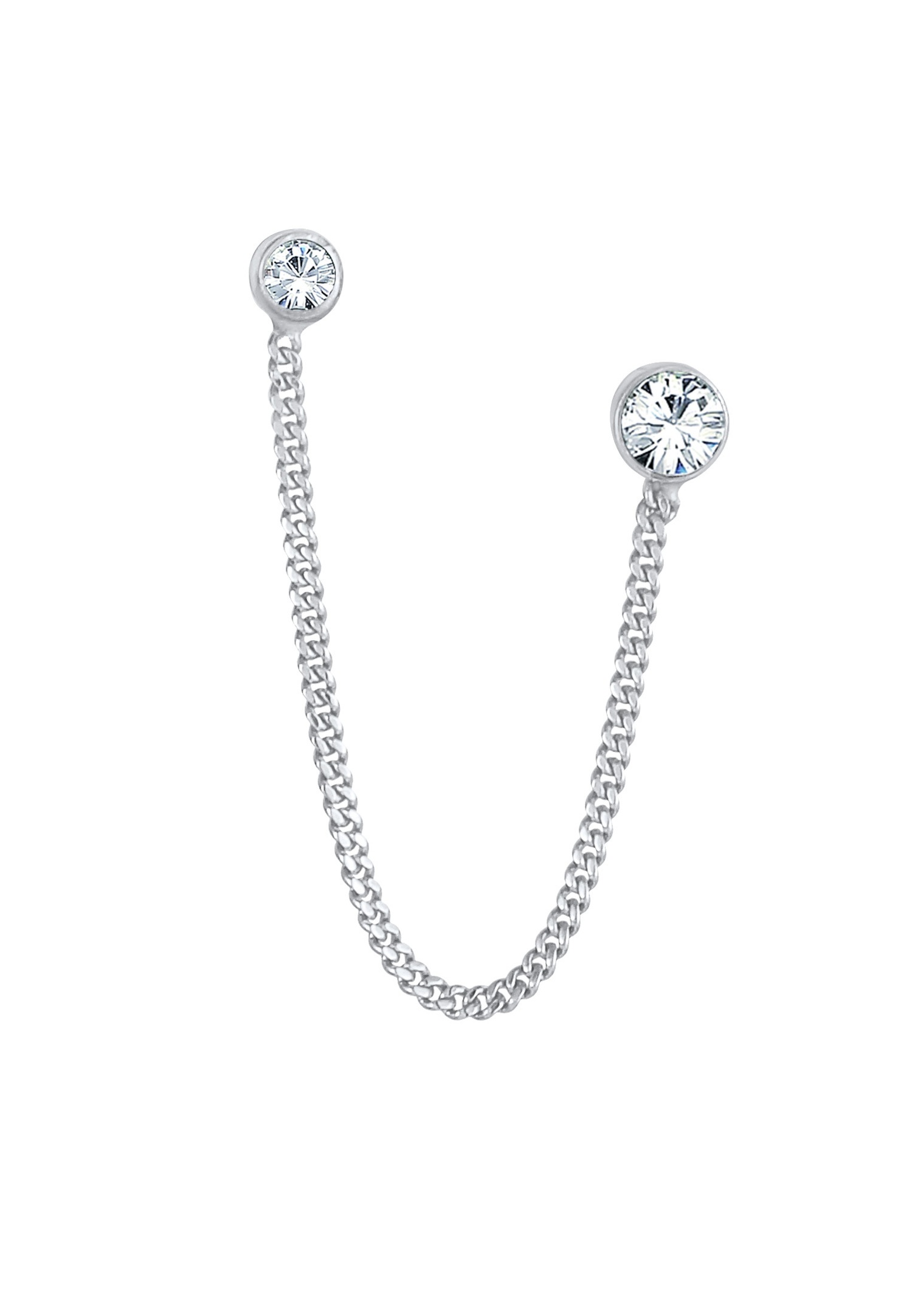 Elli Boucles d'oreilles doubles pour dames avec cristaux en argent sterling 925