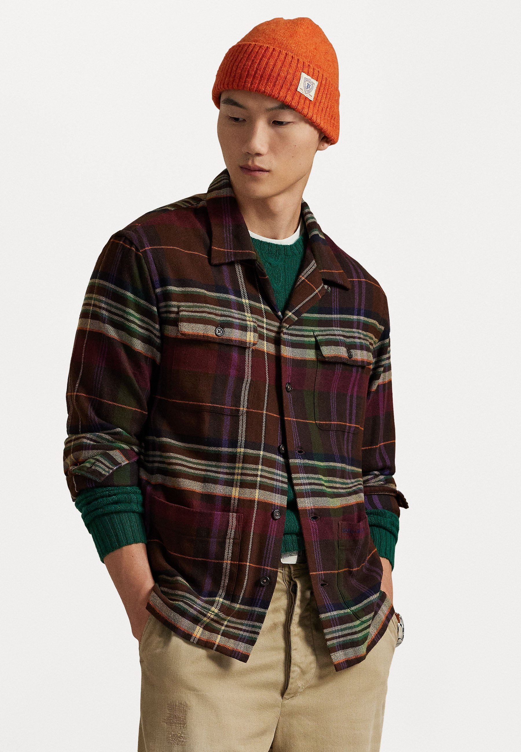 Surchemise en flanelle brossée à carreaux Polo Ralph Lauren - Chemise - marron/vert/multicolore