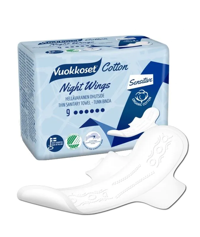 Vuokkoset Cotton podpaski ze Skrzydełkami na noc