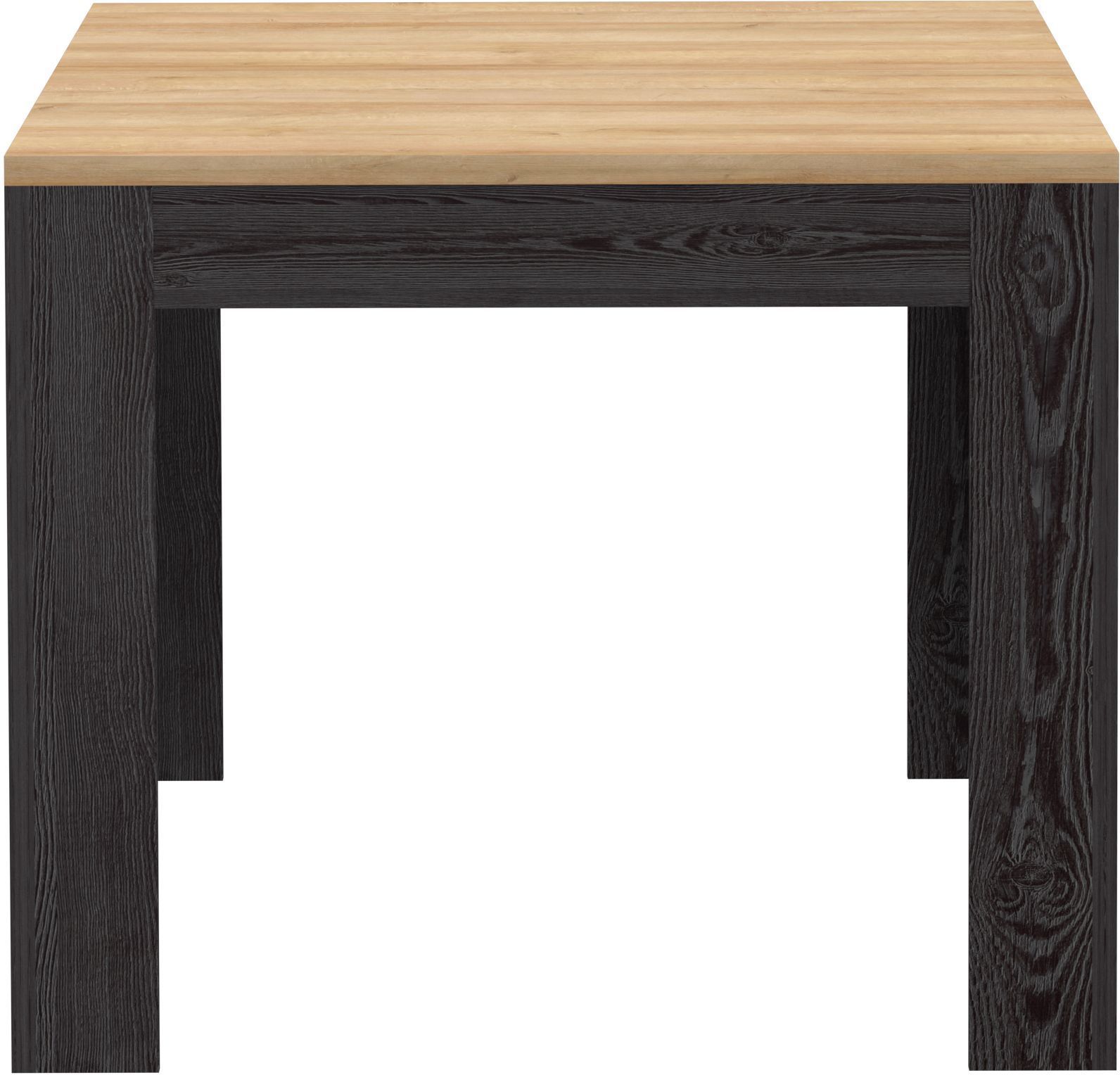 Table à manger extensible BOHOL – Noir & Bois – 8 personnes – Extension L 160 à 206,6 × P 90,2 × H 78,2 cm