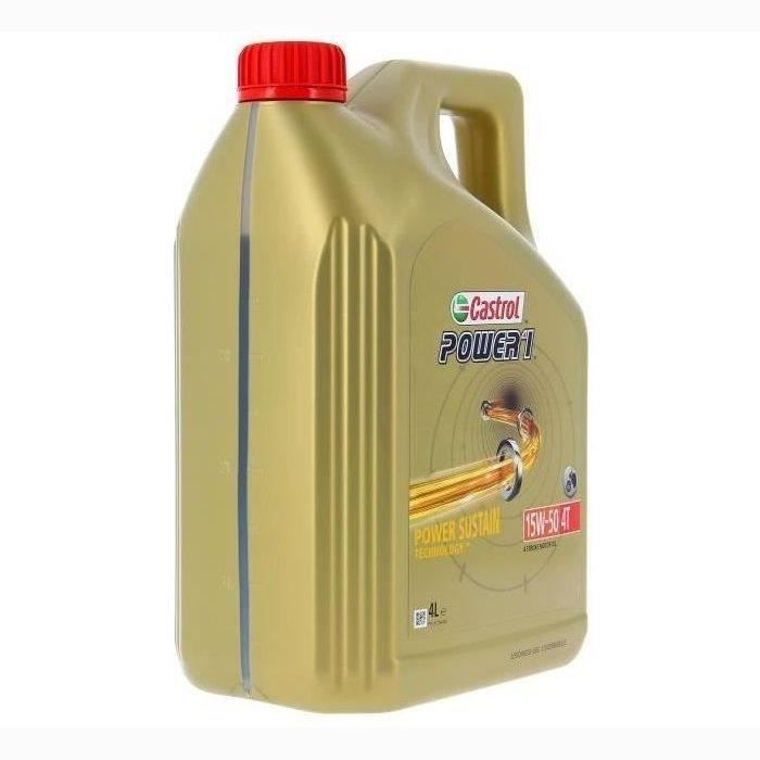 Aceite de motor - CASTROL Power 1 4T 15W-50 - 4L - 15W50