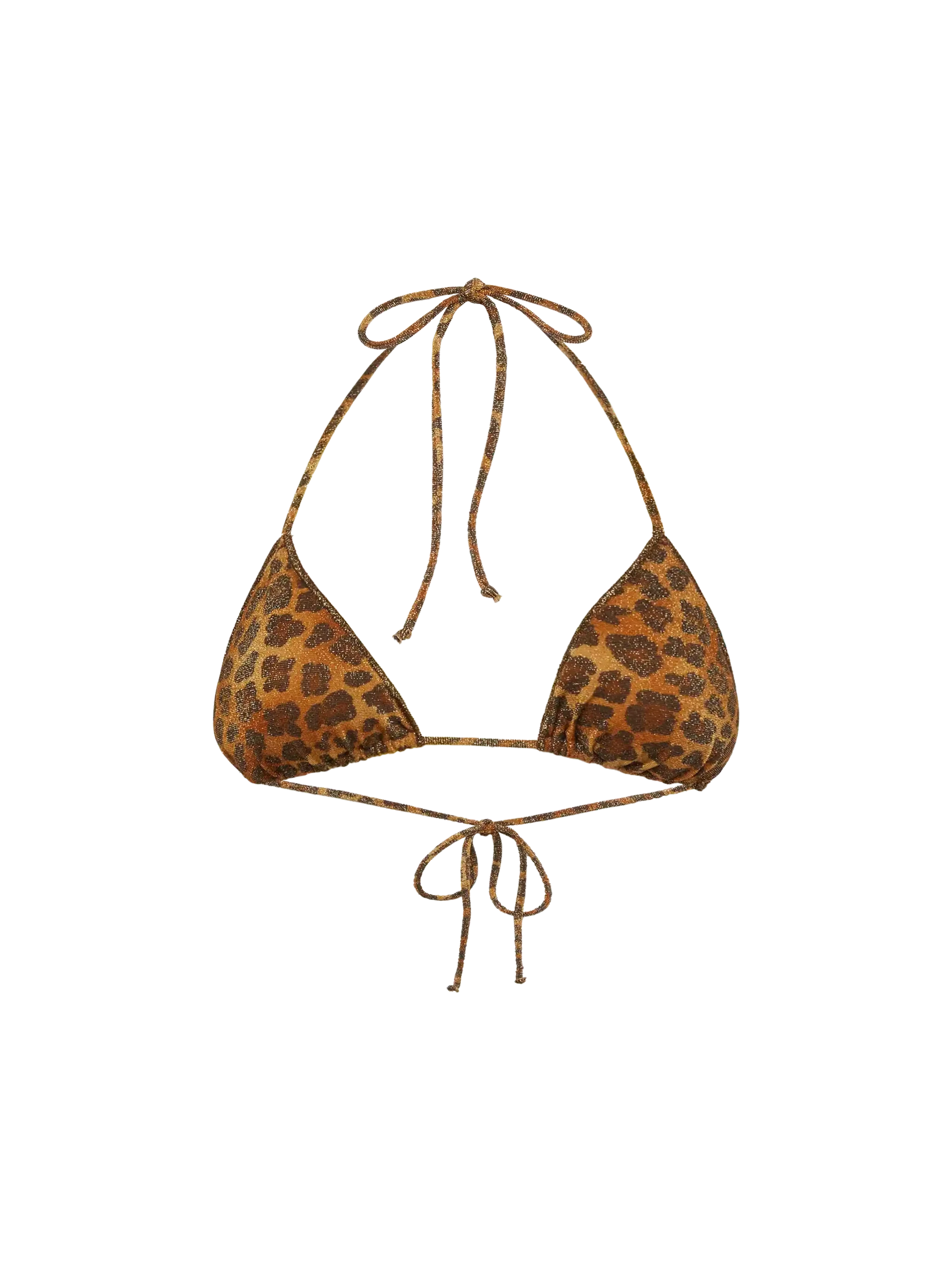 Haut triangle Leah en lurex à imprimé animal