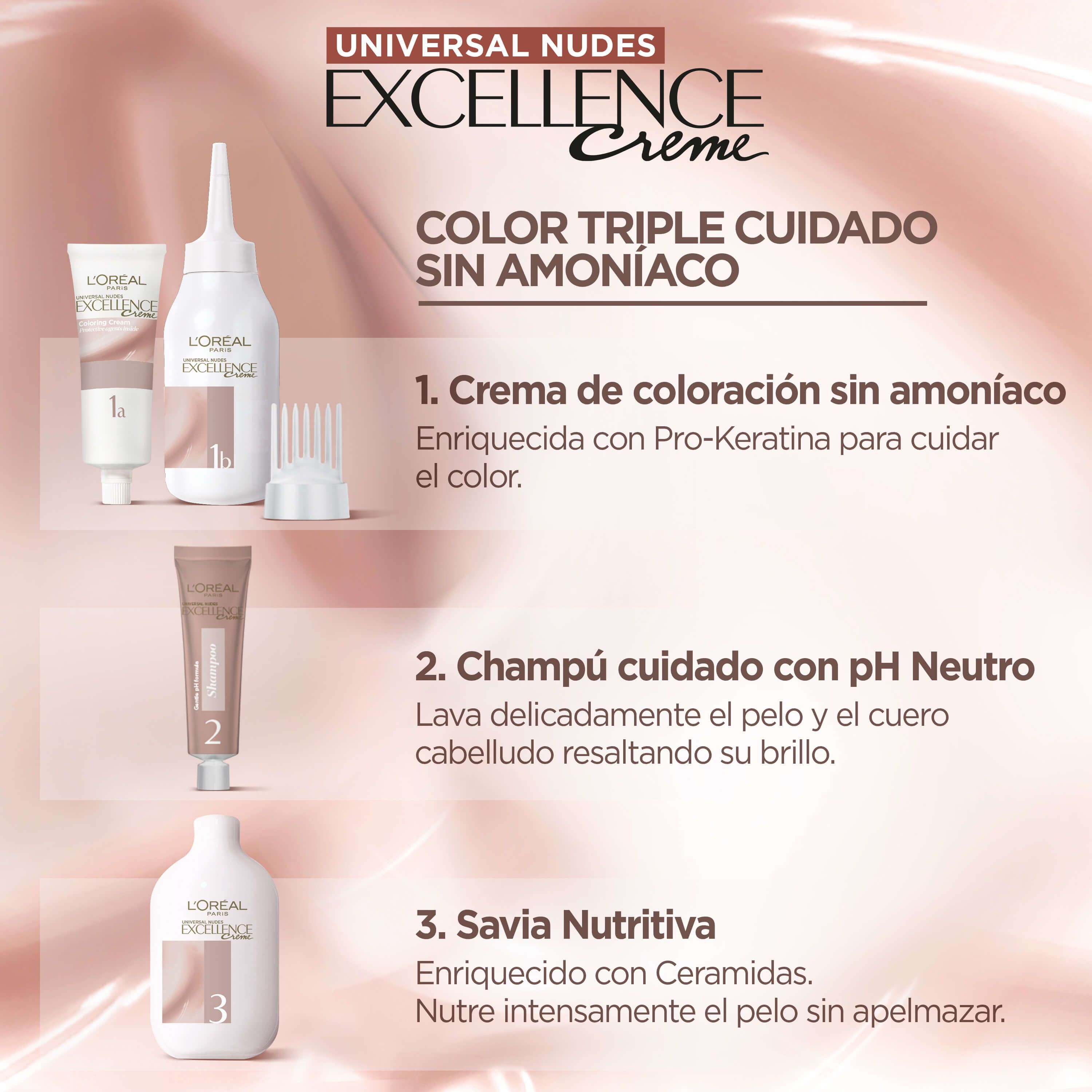 Barva za lase Excellence Creme Universal Nudes Barva za lase brez amoniaka