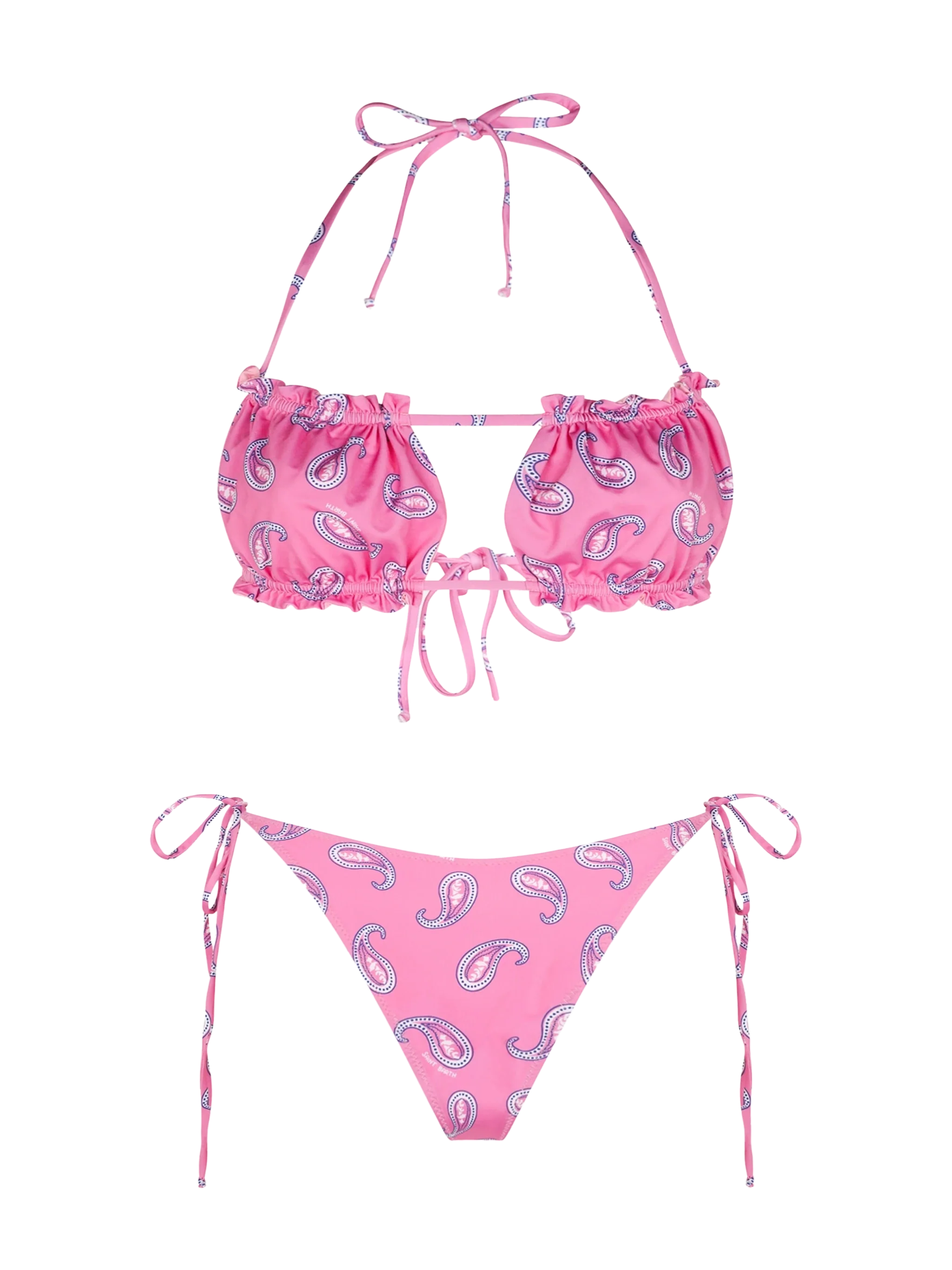 Damesbandeaubikini met paisleyprint