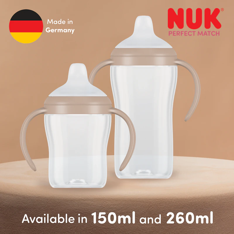 NUK Perfect Match Hippo láhev s regulací teploty pro učení