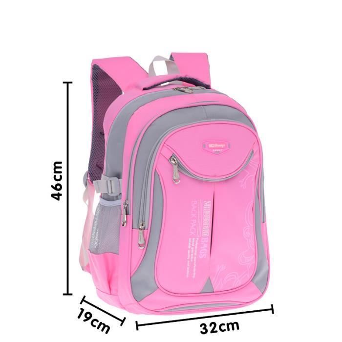 College backpack, camping bag, school bag, primary school bag, children's backpack, boys and girls, ages 6-12, waterproof - pink