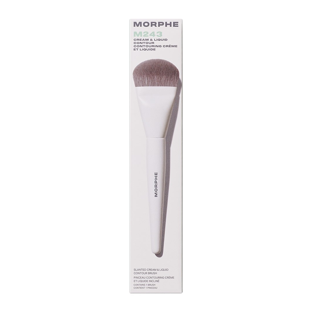 Pincel para base Morphe M243, pincel chanfrado para contorno de produtos em creme e líquidos – 1 unidade