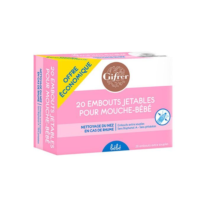 Gifrer 20 embouts extra souples pour mouche-bébé