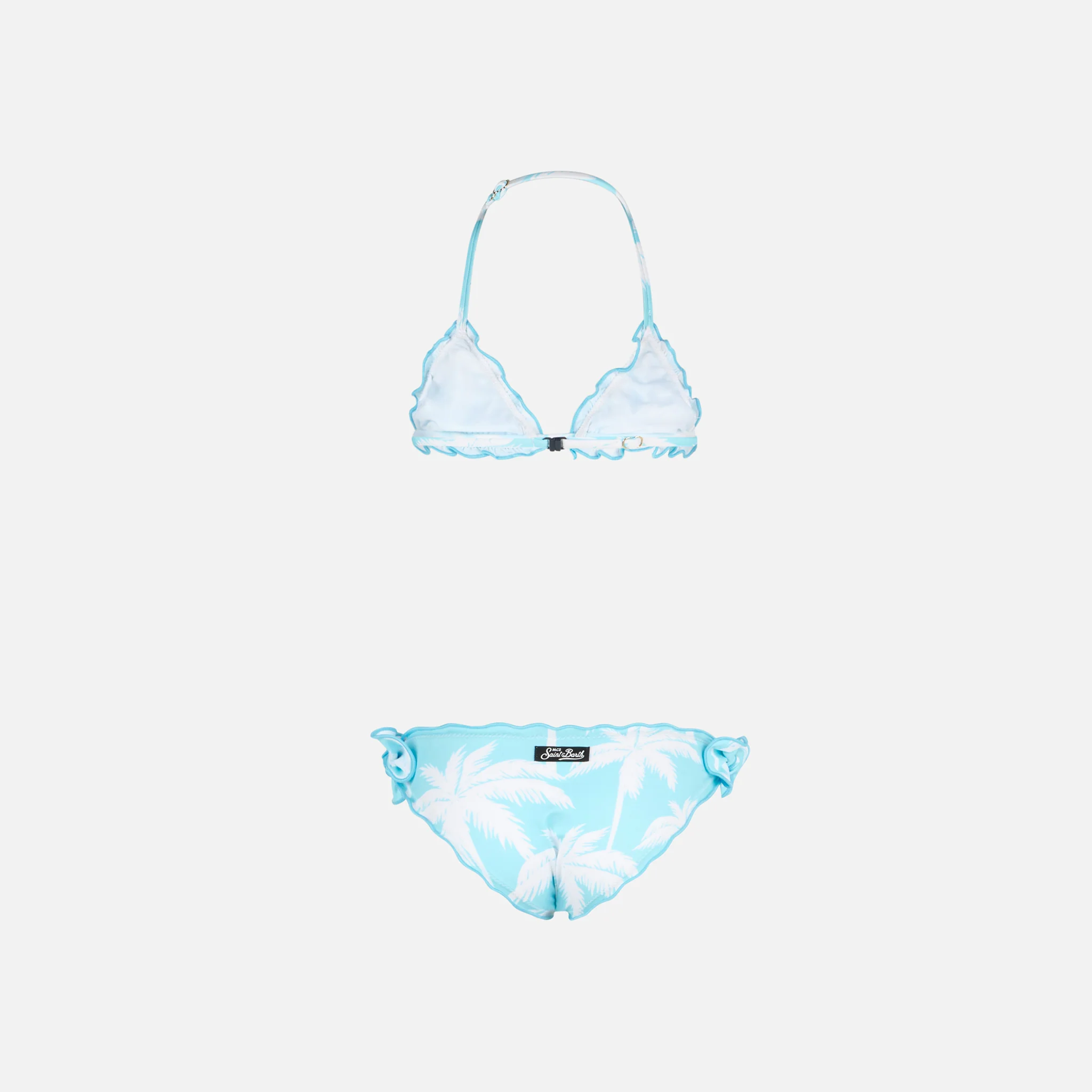 Bikini da bambina con stampa palme