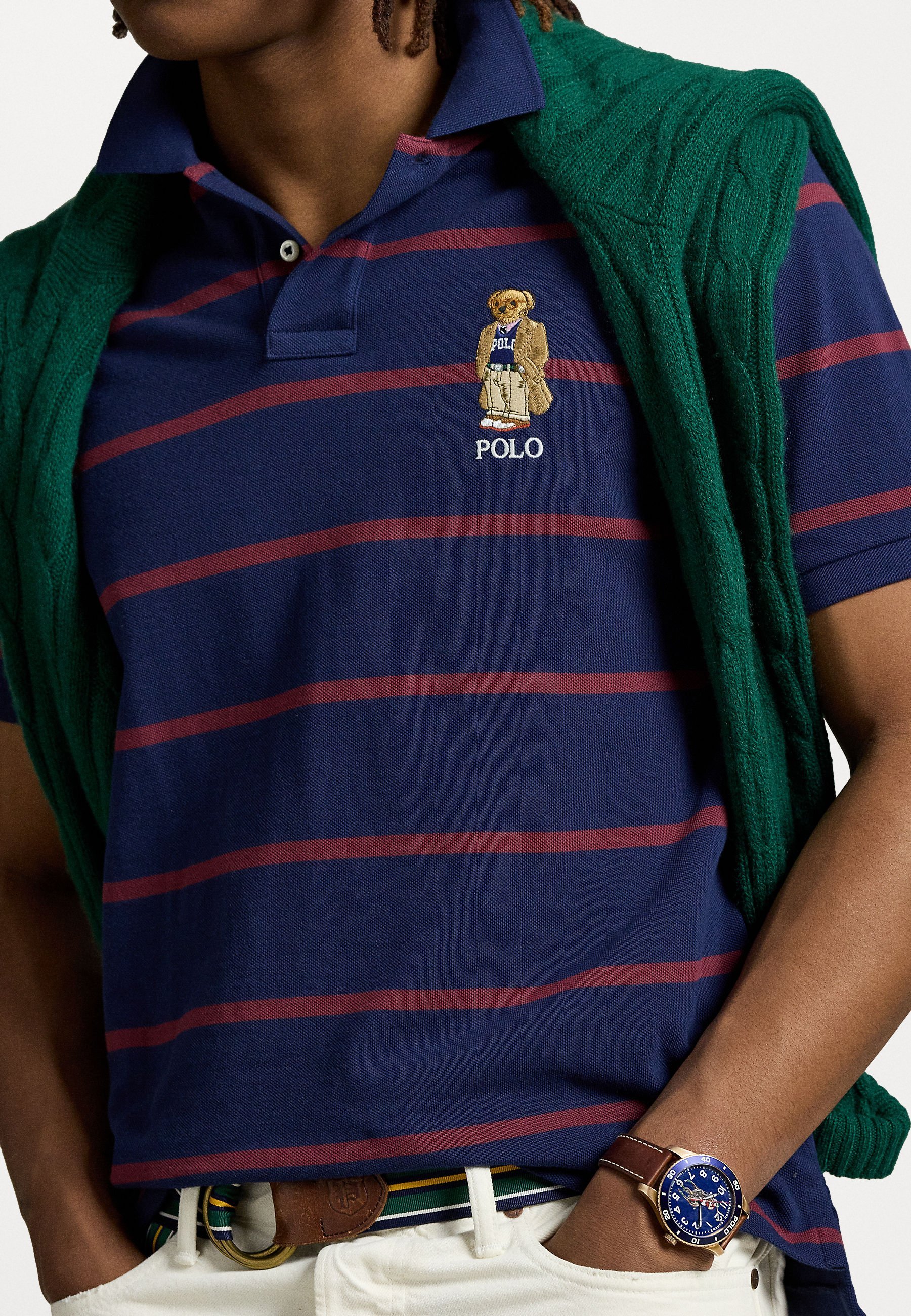 Polo Ralph Lauren Polo shirt met korte mouwen - Newport marineblauw/wijnrood