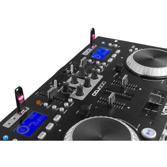 Dubbele cd/mp3/usb-speler/mixer met Bluetooth - Vonyx CDJ500