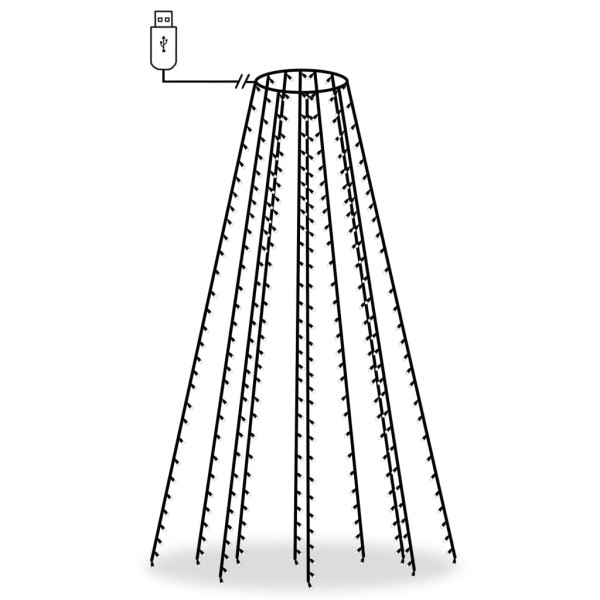 Lampka choinkowa Biały 300 cm PVC vidaXL