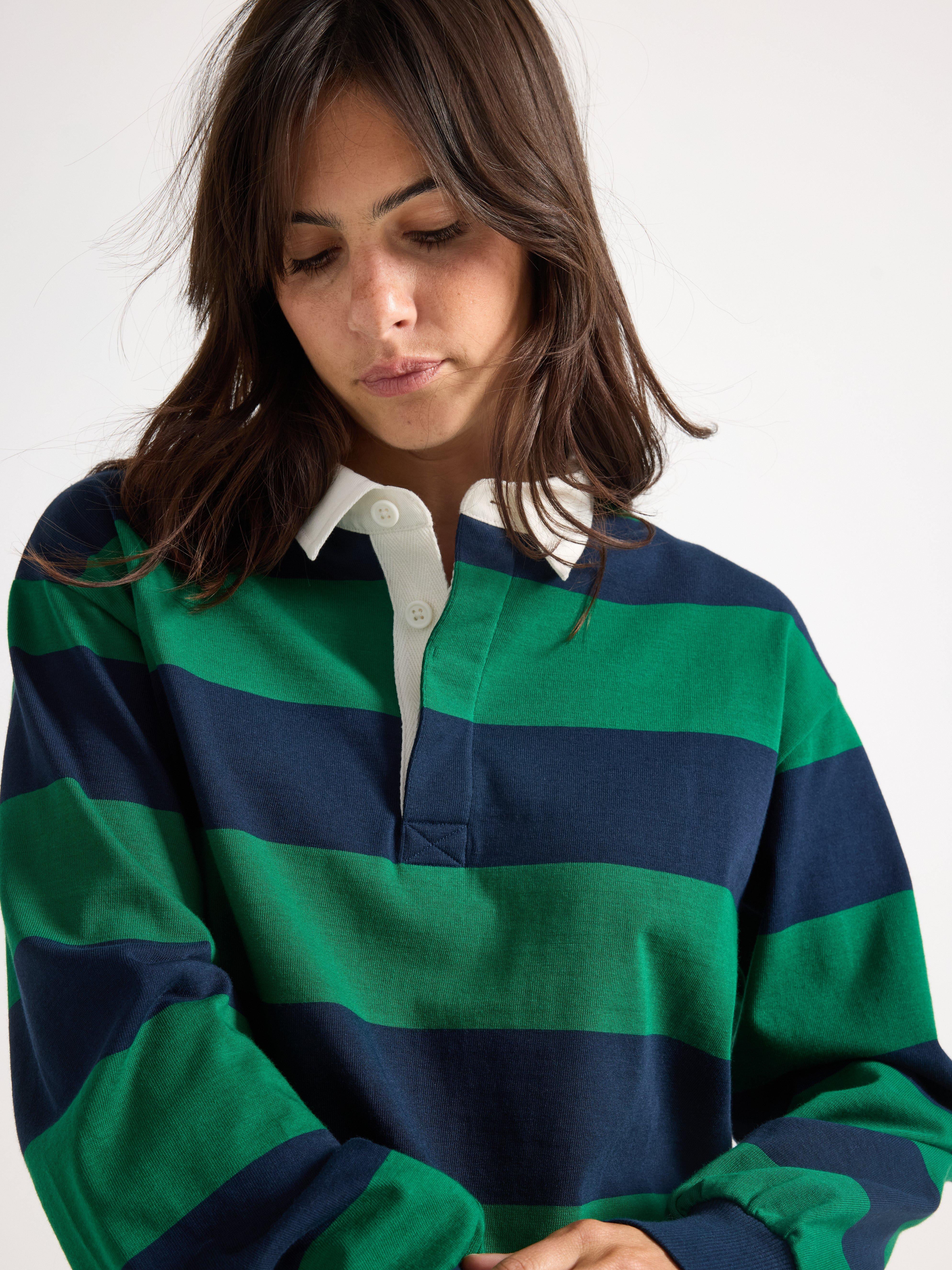 Camiseta de rugby verde oscuro