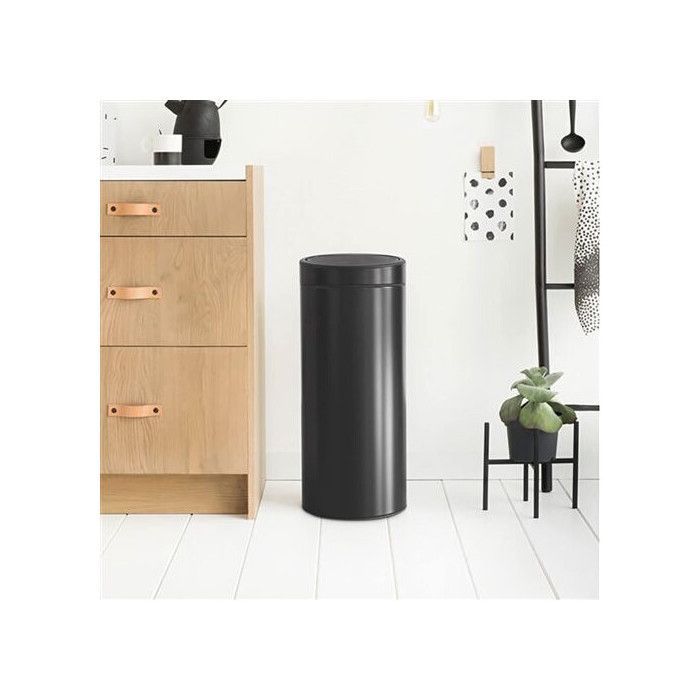 Cubo de basura táctil BRABANTIA - 30L - Negro mate