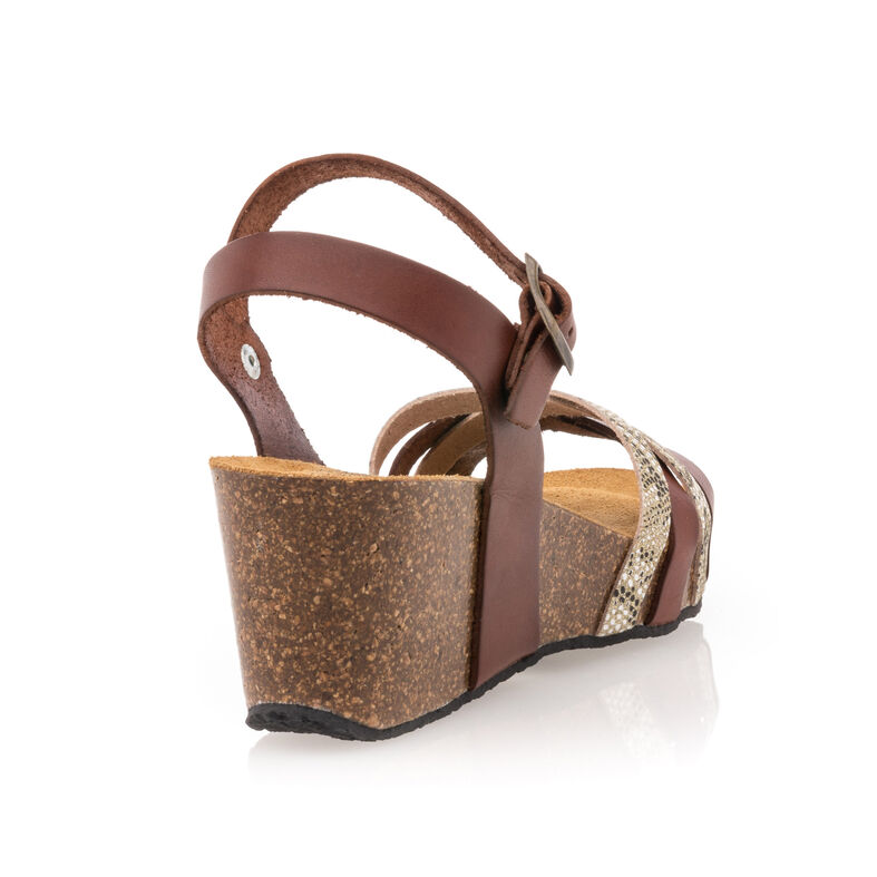 Braune Damensandalen / Zehenfreie Schuhe