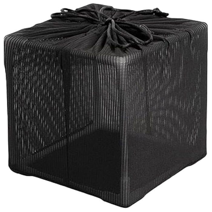 Bolsa para bomba de estanque, cubiertas para filtración de estanque, protección antideslizante, para acuario de jardín, fuente y exterior, 25 cm x 25 cm, negro