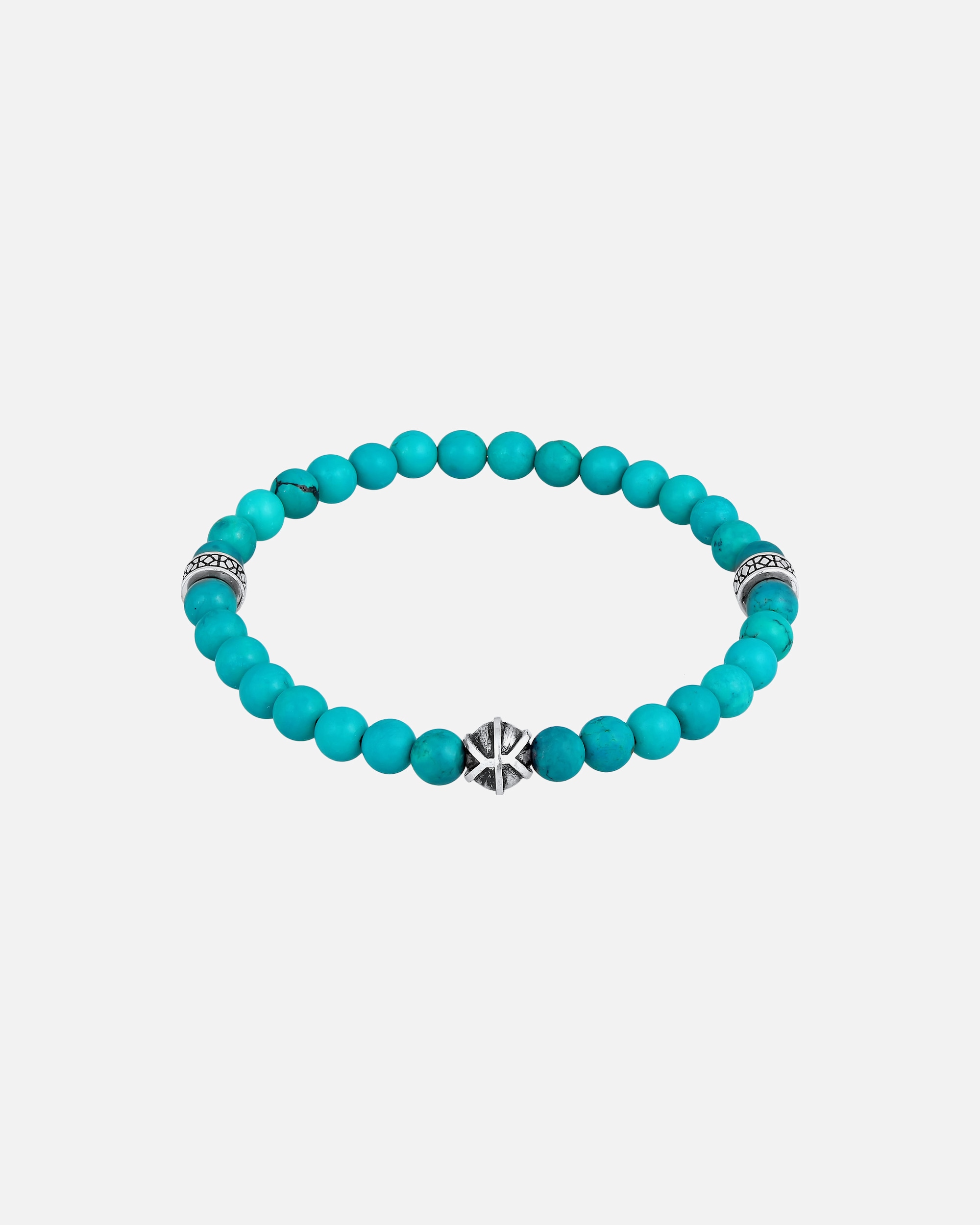 KUZZOI Hommes perles avec Howlite en argent sterling 925