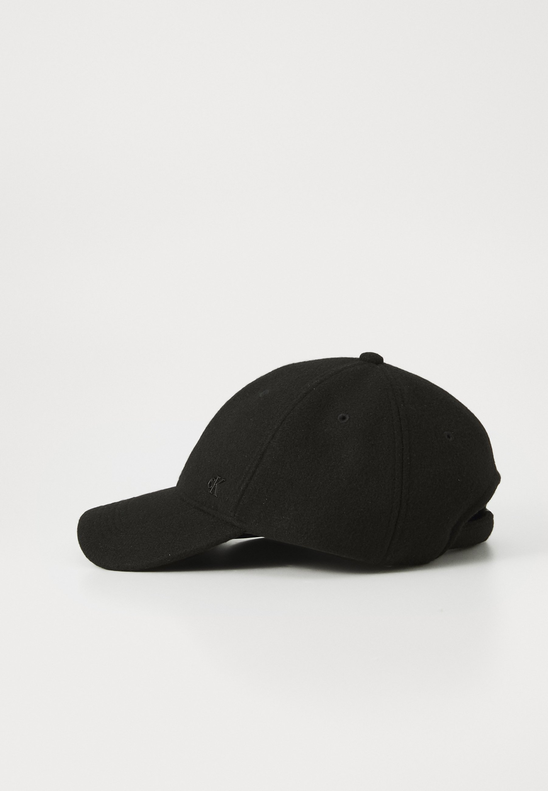 CALVIN KLEIN FELT PLAQUE CAP UNISEX - Kšiltovka - black