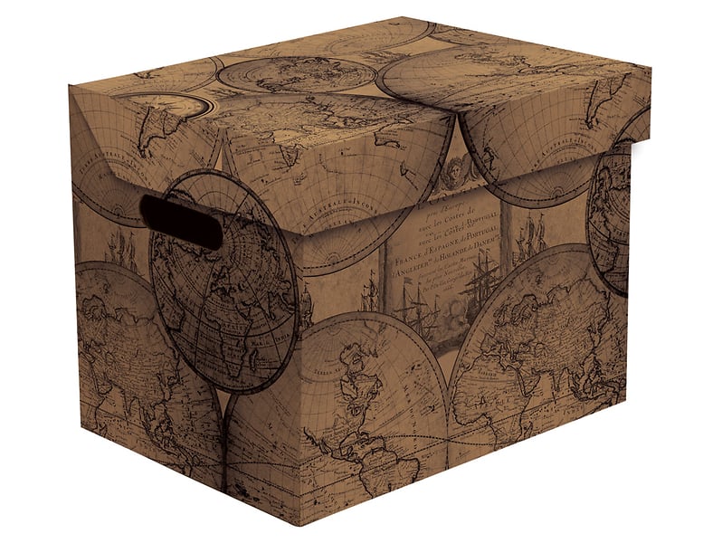 Pudło kartonowe Stara mapa 26x34 cm