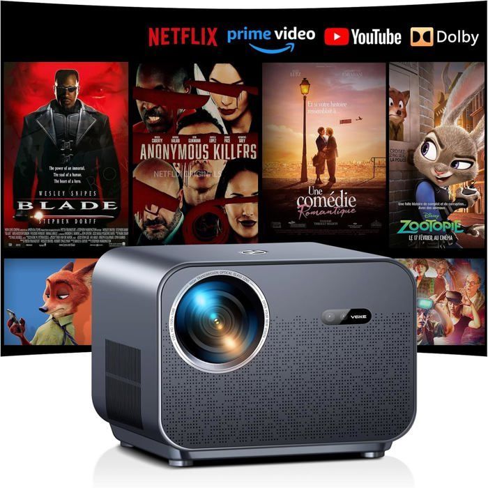 Videoproiettore 4K - ZIG-ZAG TERRITORIES - VGKE RD999 - 900 ANSI Lumen - WiFi-6 - Dolby Audio
