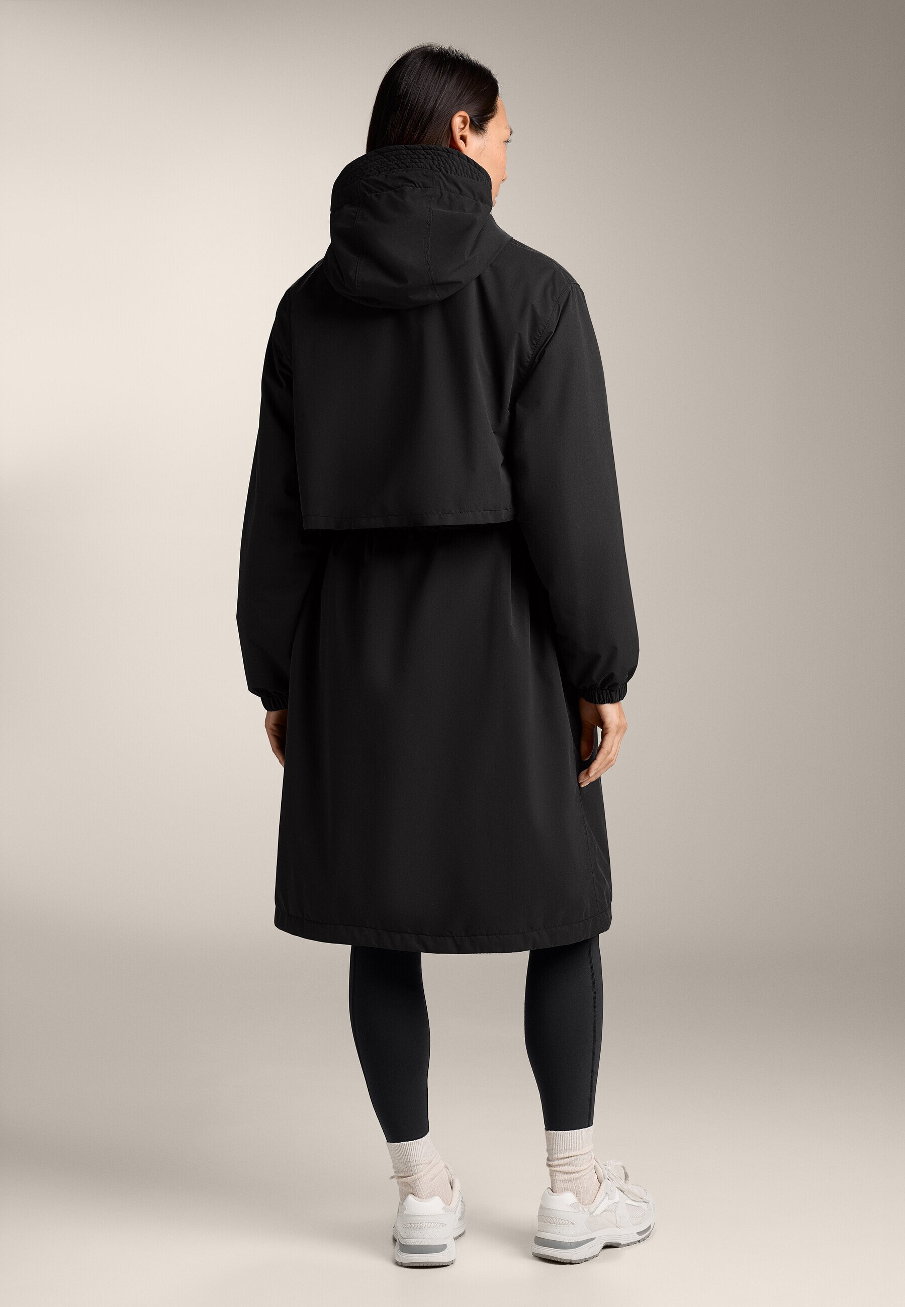 OYSHO FELLEX® AEROGEL 10K WATERPROOF LONG PADDED - Vodoodporna jakna - črna