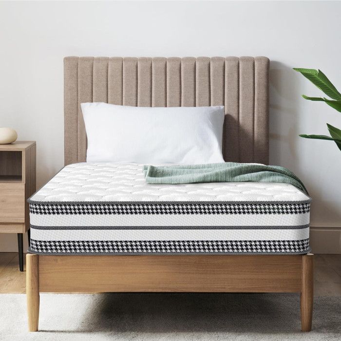 Colchón de 90x200 cm - Extra grueso de 26 cm - Muelles ensacados - Alta densidad - Espuma y látex - Soporte perfecto - Colchón para adultos