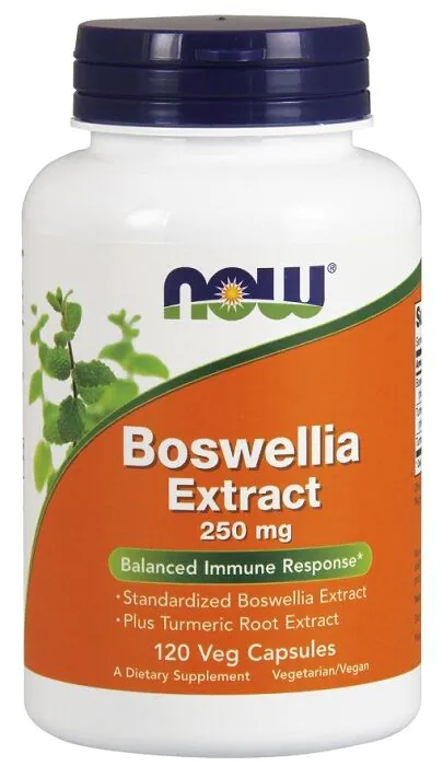Now Foods Boswellia Extract Plus Tumeric Root Extract 250 mg, Suplement diety na wzmocnienie odporności, Kapsułki