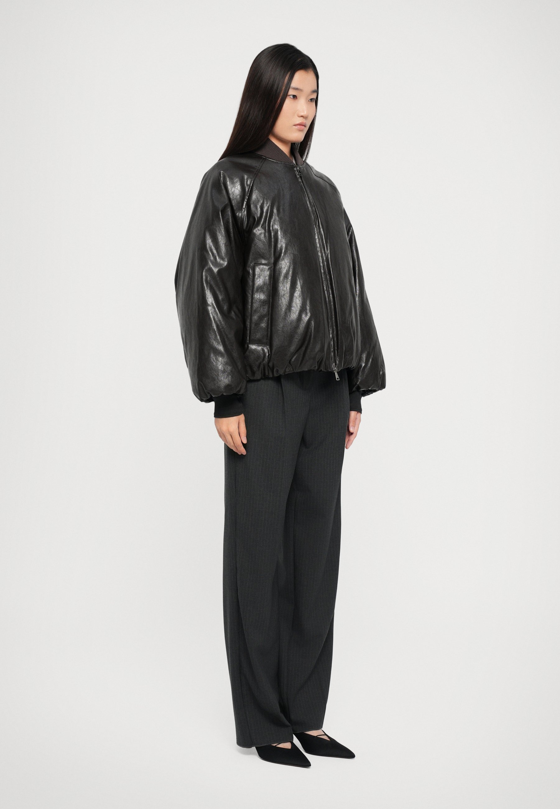 WEEKEND MaxMara POTENTE - Imitatieleren jas - chocolade