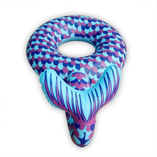 Tapis de bain gonflable en forme de queue de sirène