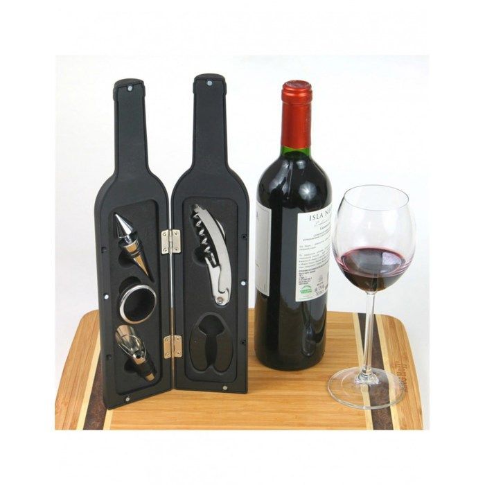 Juego de botellas de vino KINGHOFF KH-1166 con sacacorchos y accesorios.