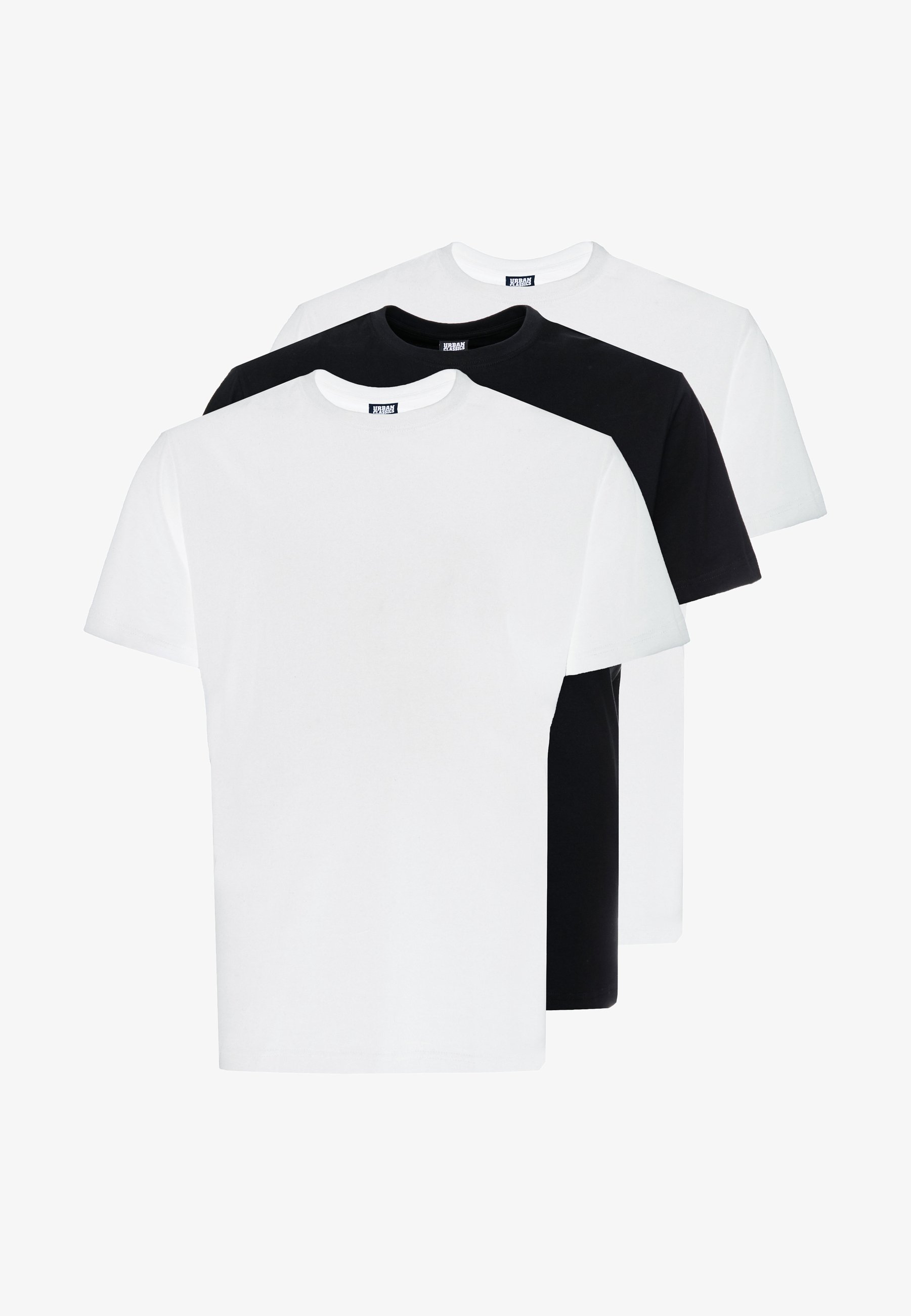 Urban Classics BASIC TEE PLUS SIZE 3 PACK - Koszulka basic - biały/biały/czarny