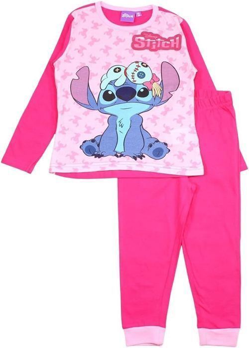 Pijama de niña color fucsia de Stitch (Nuevo)