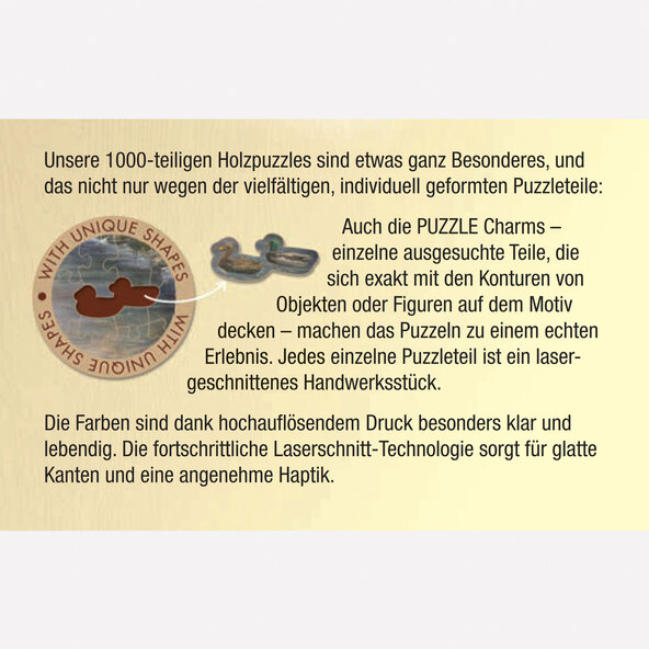 Puzzle din lemn, 1000 de piese, Lacul Hometown