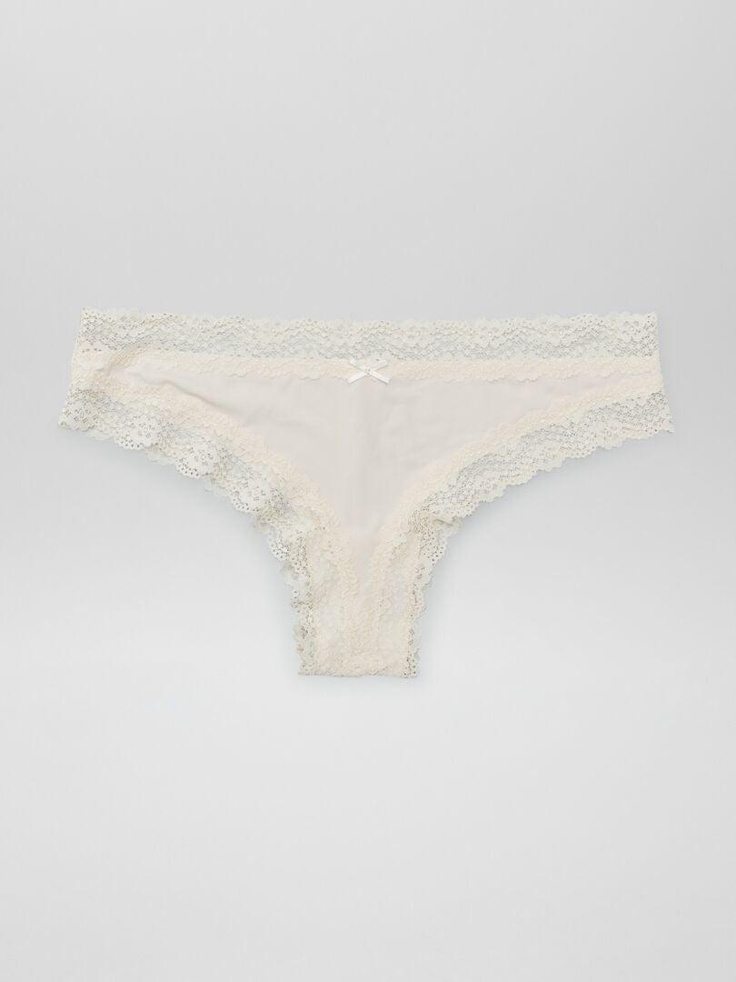 Set van 2 microvezel stringtjes - blauw