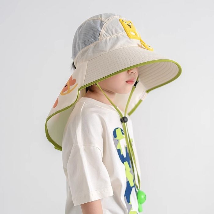 Sombrero FUNMOON para niños, sombrero de verano para el sol, sombrero de playa para bebés, sombrero de pescador ajustable para exteriores - 686073