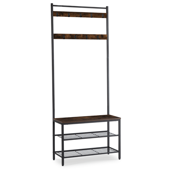 Wieszak Stojący Na Ubrania Do Przedpokoju Garderoby Z Półką Rustykalny JETT