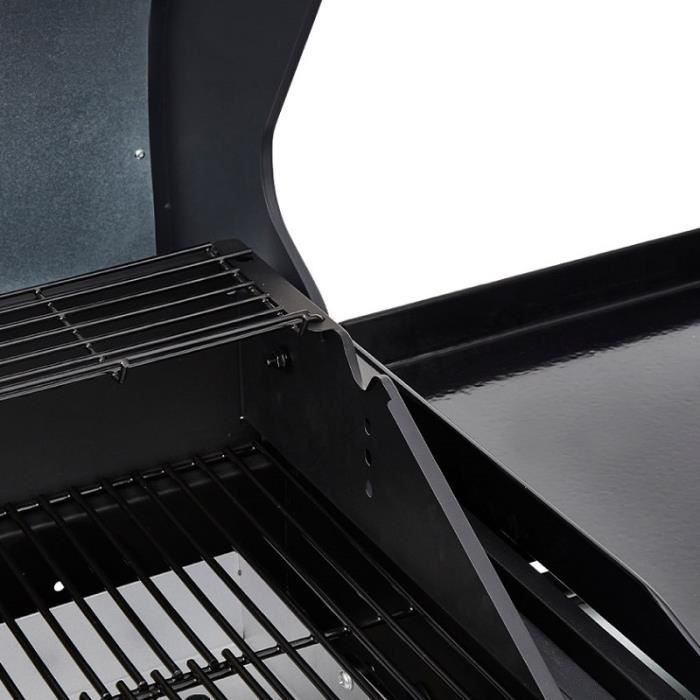 Favex 110cm Zwarte Bi Energy Houtskoolbarbecue + Gasgrill in Gun Metal-kleur