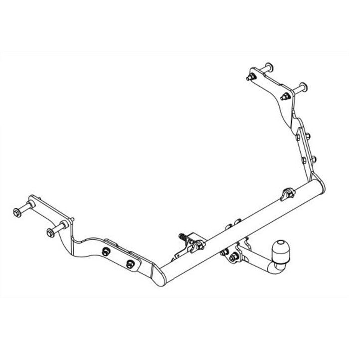 Citroën Berlingo (11/96-05/08) Engate de reboque pescoço de cisne + kit de fiação universal de 7 pinos - Auto-Hak