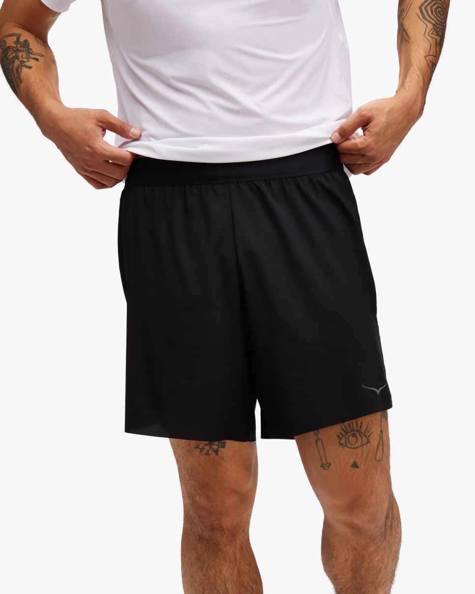 HOKA Glide 7-tompers Short avec slip noir