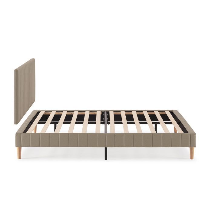 Base de cama tapizada Eris + cabecero 140x190 cm Beige