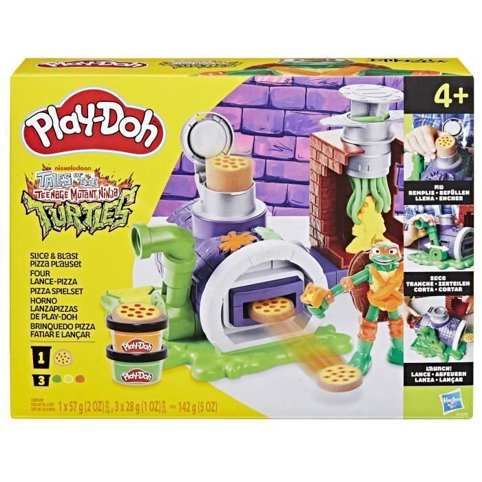 Play-Doh Les Tortues Ninja Four lance-pizza, coffret de pâte à modeler