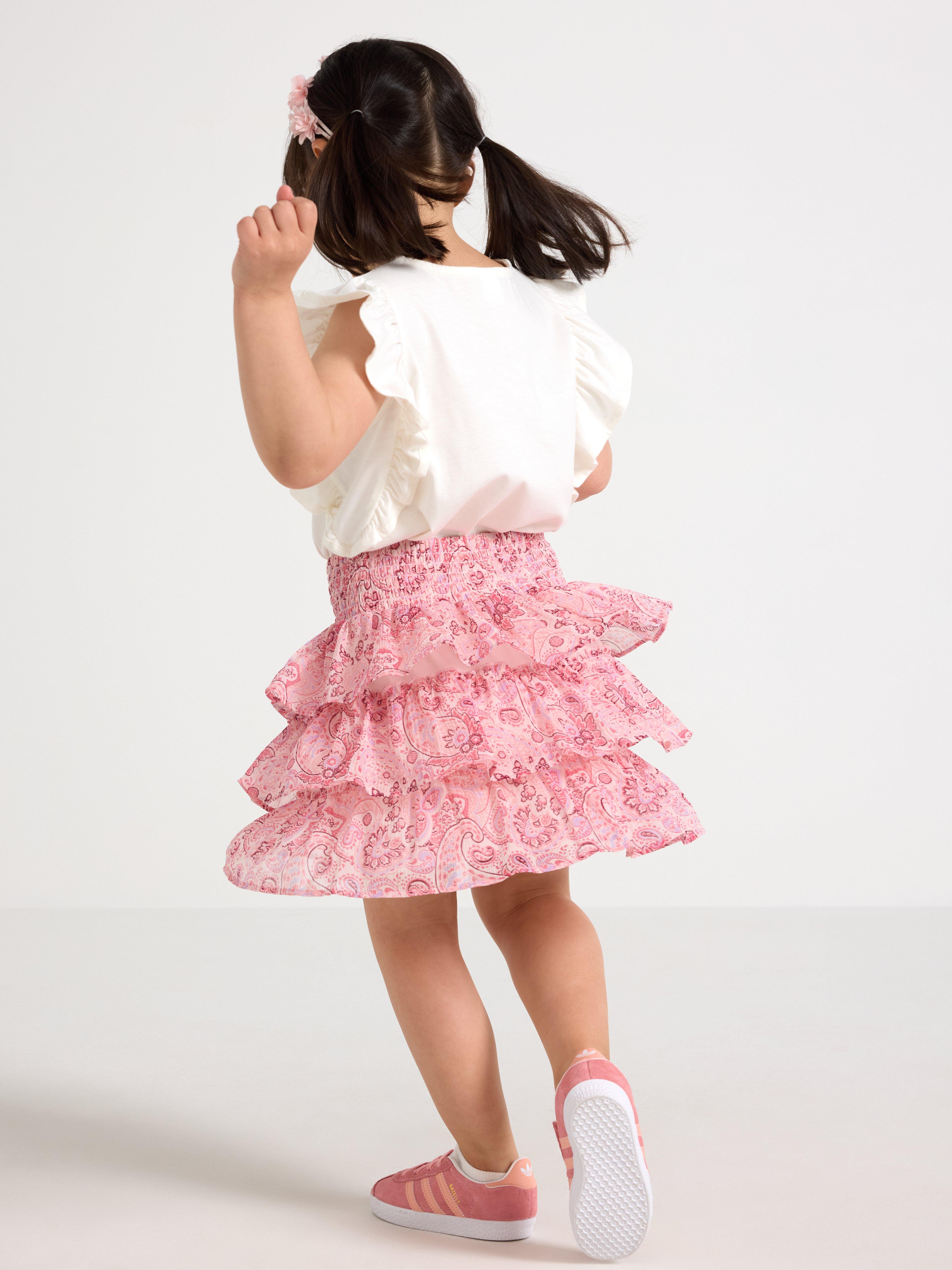 Vestido em chiffon rosa claro