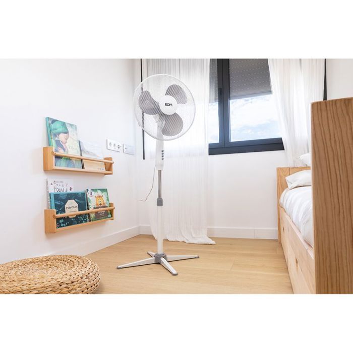 Ventilador de pedestal EDM 45W - 40cm - Branco 33500