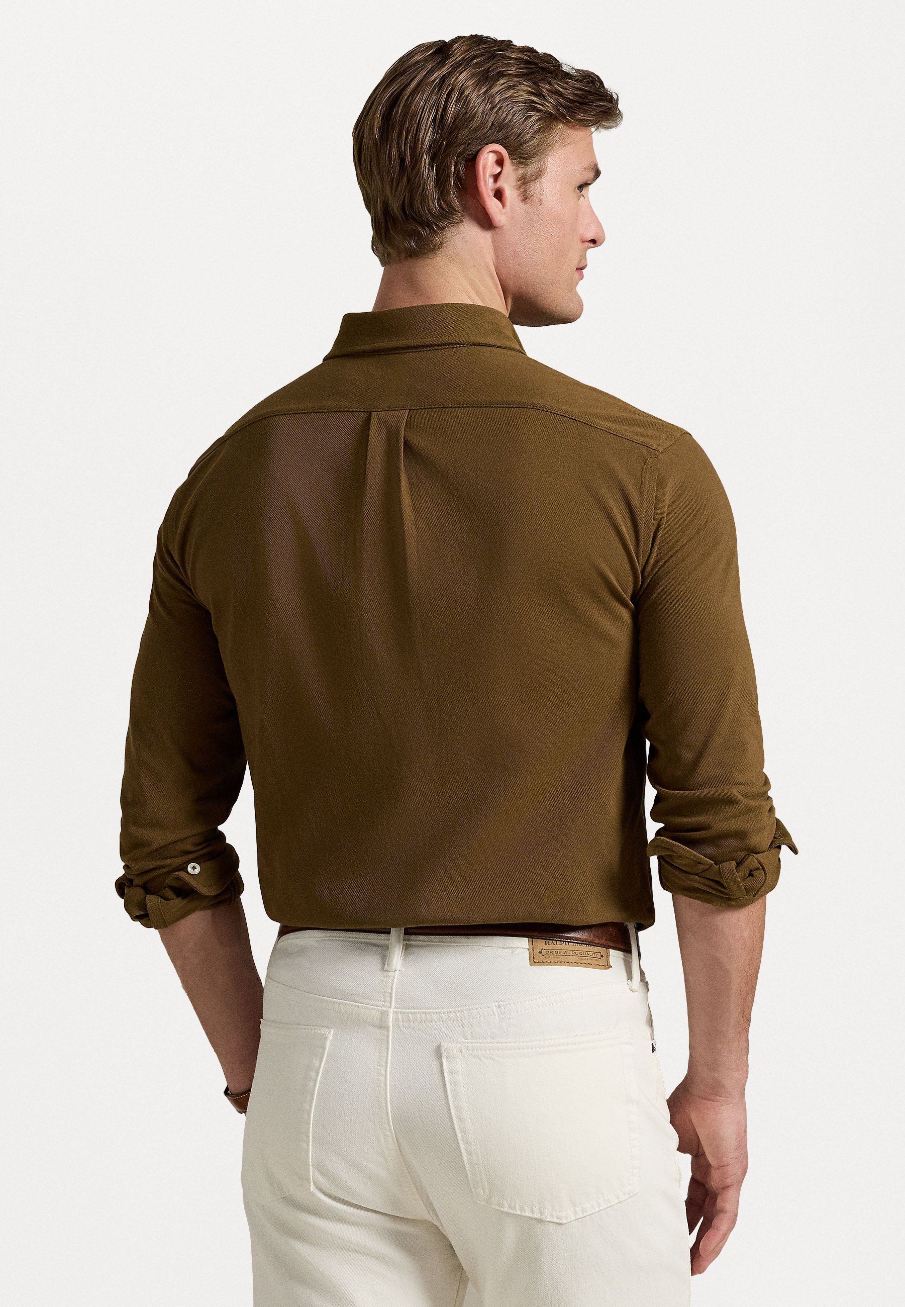 Polo Ralph Lauren FEATHERWEIGHT MESH SHIRT - Cămașă - nature brown
