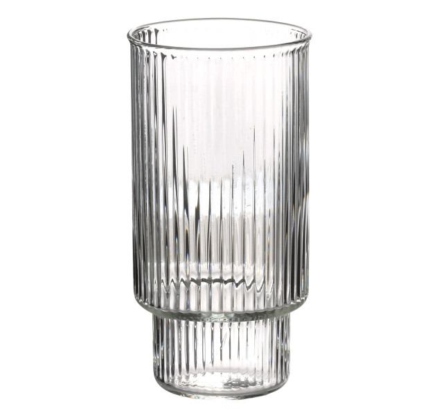 Komplet 4 szklanek 400ml ze szkła borokrzemowego ELLA STRIPES