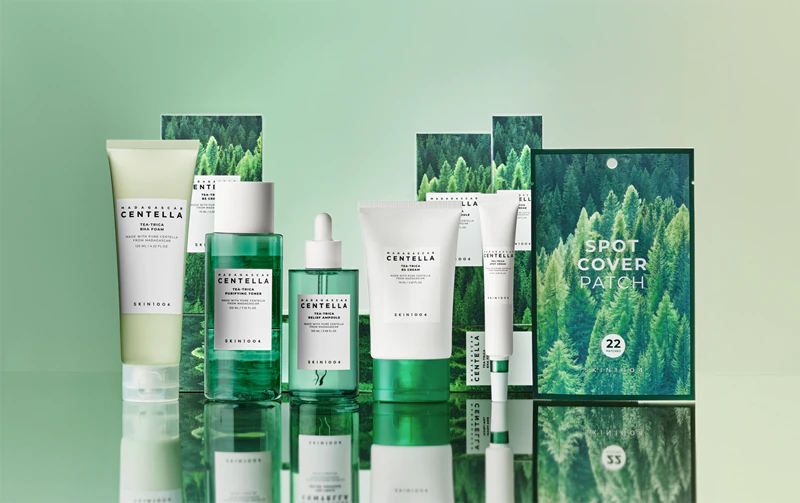 SKIN1004 Madagascar Centella Tea-Trica Relief Ampoule Sérum facial calmante para pele problemática