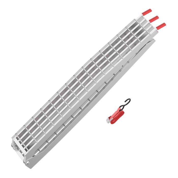 Rampa de carga plegable Wiltec – 3100 x 283 mm – Capacidad máxima 540 kg – Aluminio – con correa – para motocicleta, ATV, quad – Rampa