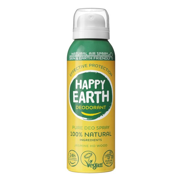 Happy Earth 100% naturlig luft Jasmine Ho Wood deodorantspray 100 ml