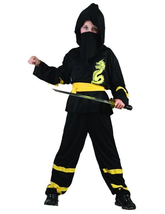 Déguisement ninja garçon - MARQUE - 173864 - Noir - Mixte - Intérieur