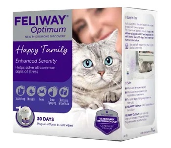 Difusor CEVA Feliway Optimum + 48 ml de feromônios de reposição para gatos